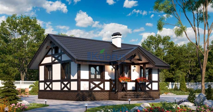 Проект небольшого и функционального каркасного дома для дачи - ESD-38