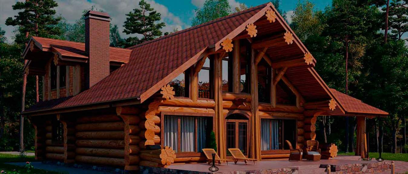 #htmlcaption3 Отличные проекты домов из оцилиндрованного бревна и клееного бруса