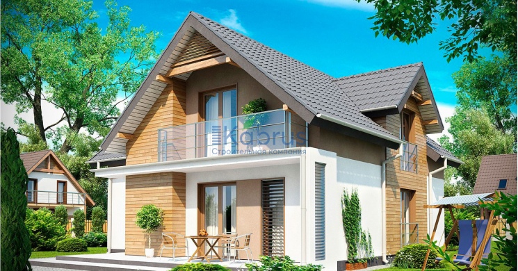 Каркасный дом 120 кв по проекту ESD-20 заказать под ключ в Москве - ESD-20