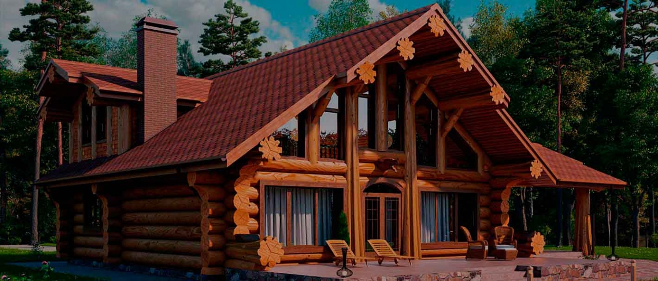 #htmlcaption3 Отличные проекты домов из оцилиндрованного бревна и клееного бруса